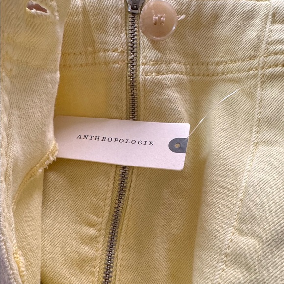 Anthropologie The Kit Regenerative Cotton Shorts by Pilcro Yellow Butter - Picture 12 of 16